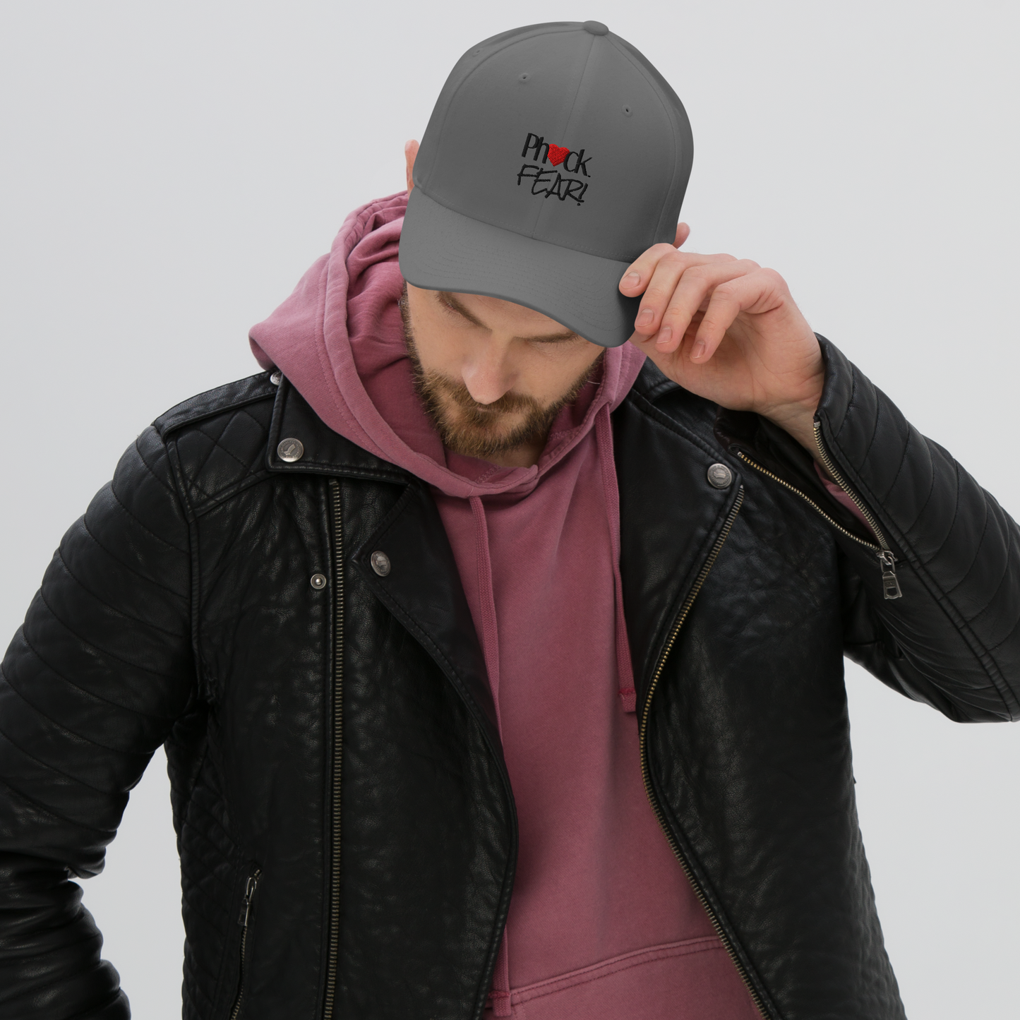 Ph❤️ck Fear! Red Heart Structured Twill Cap