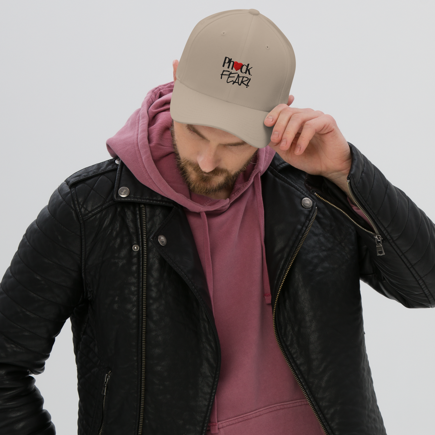 Ph❤️ck Fear! Red Heart Structured Twill Cap