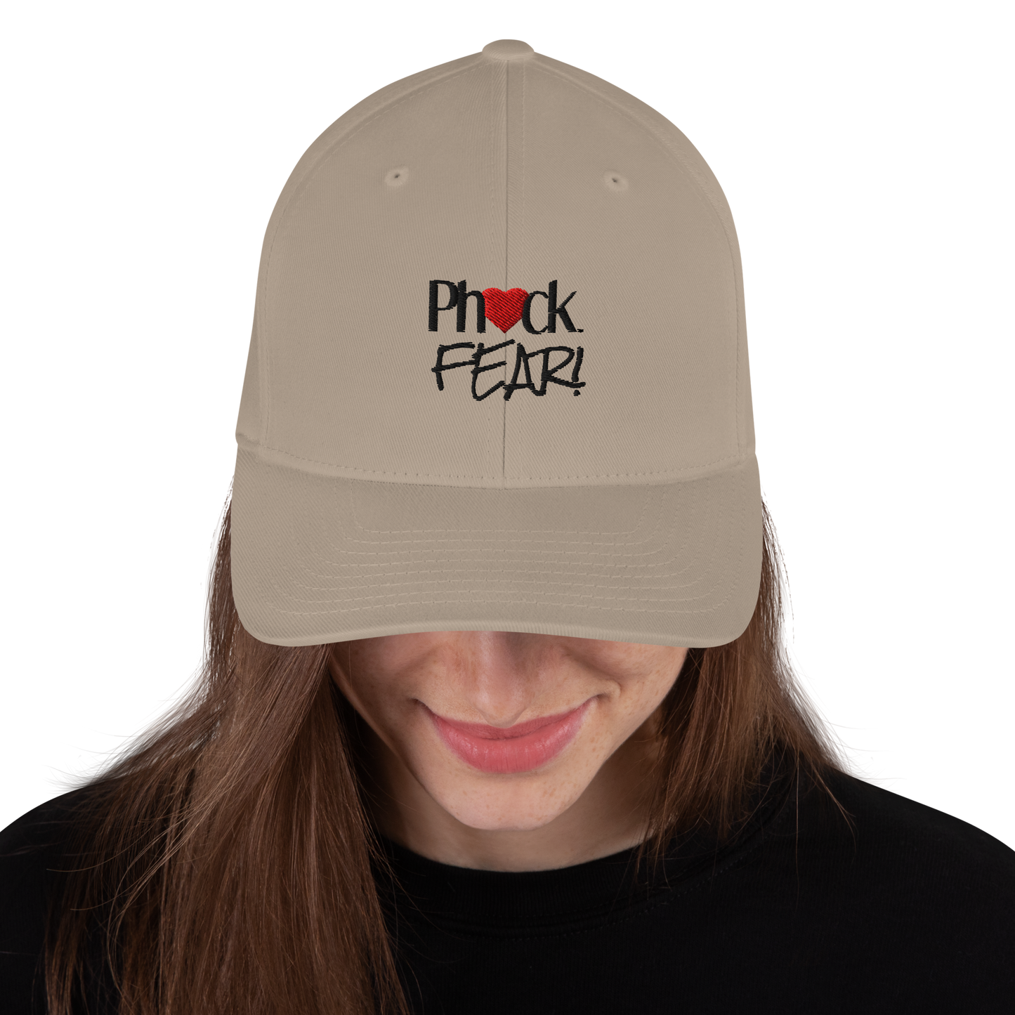 Ph❤️ck Fear! Red Heart Structured Twill Cap