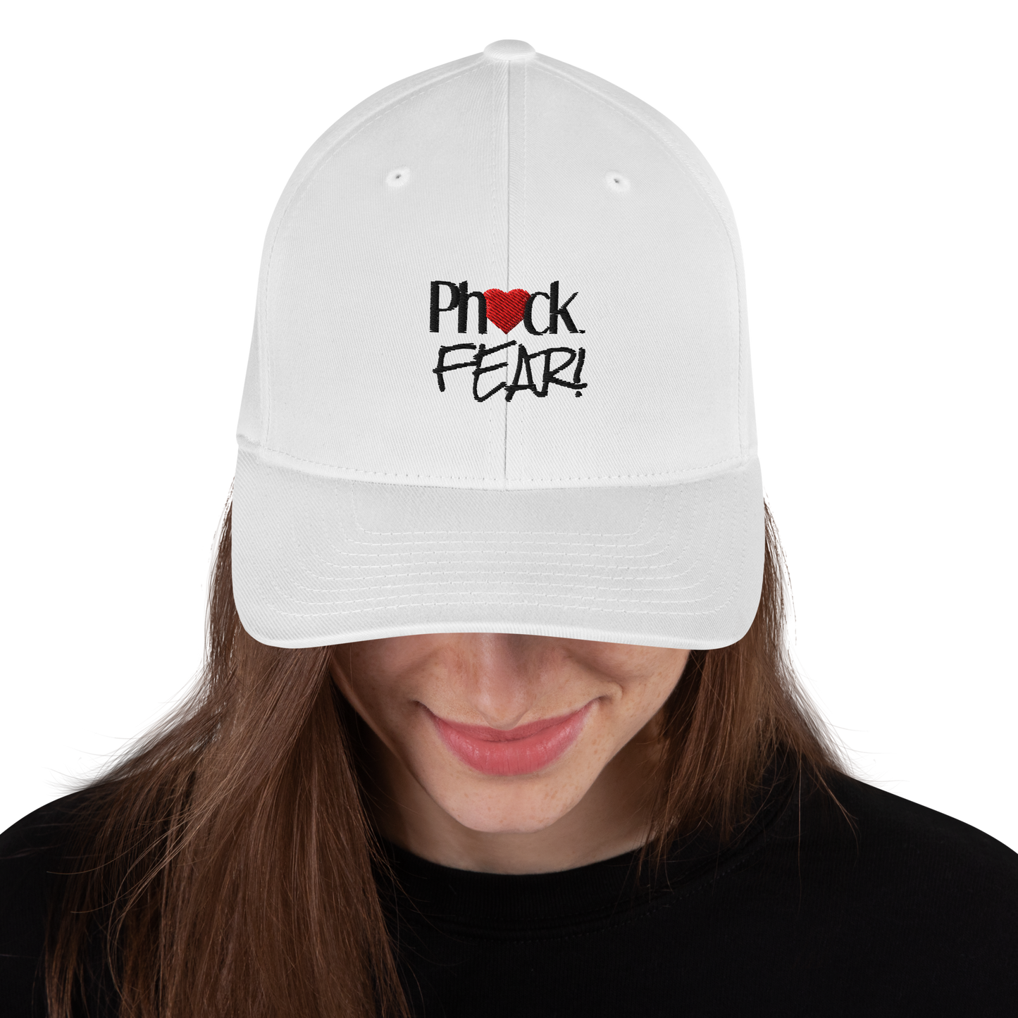 Ph❤️ck Fear! Red Heart Structured Twill Cap